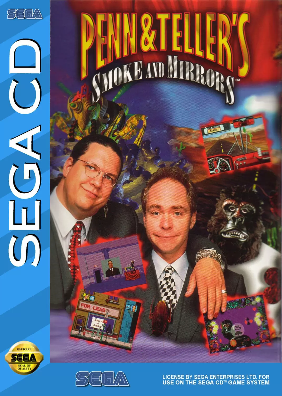 SEGA Mega CD Games - Penn & Teller\'s Smoke and Mirrors