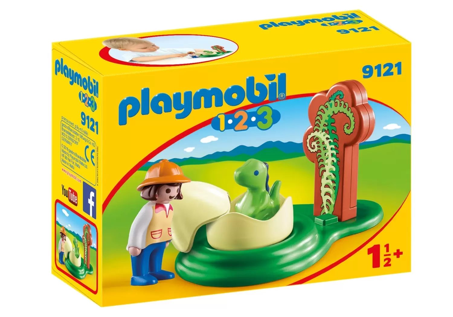 Playmobil 1.2.3 - Explorer and baby dinosaur