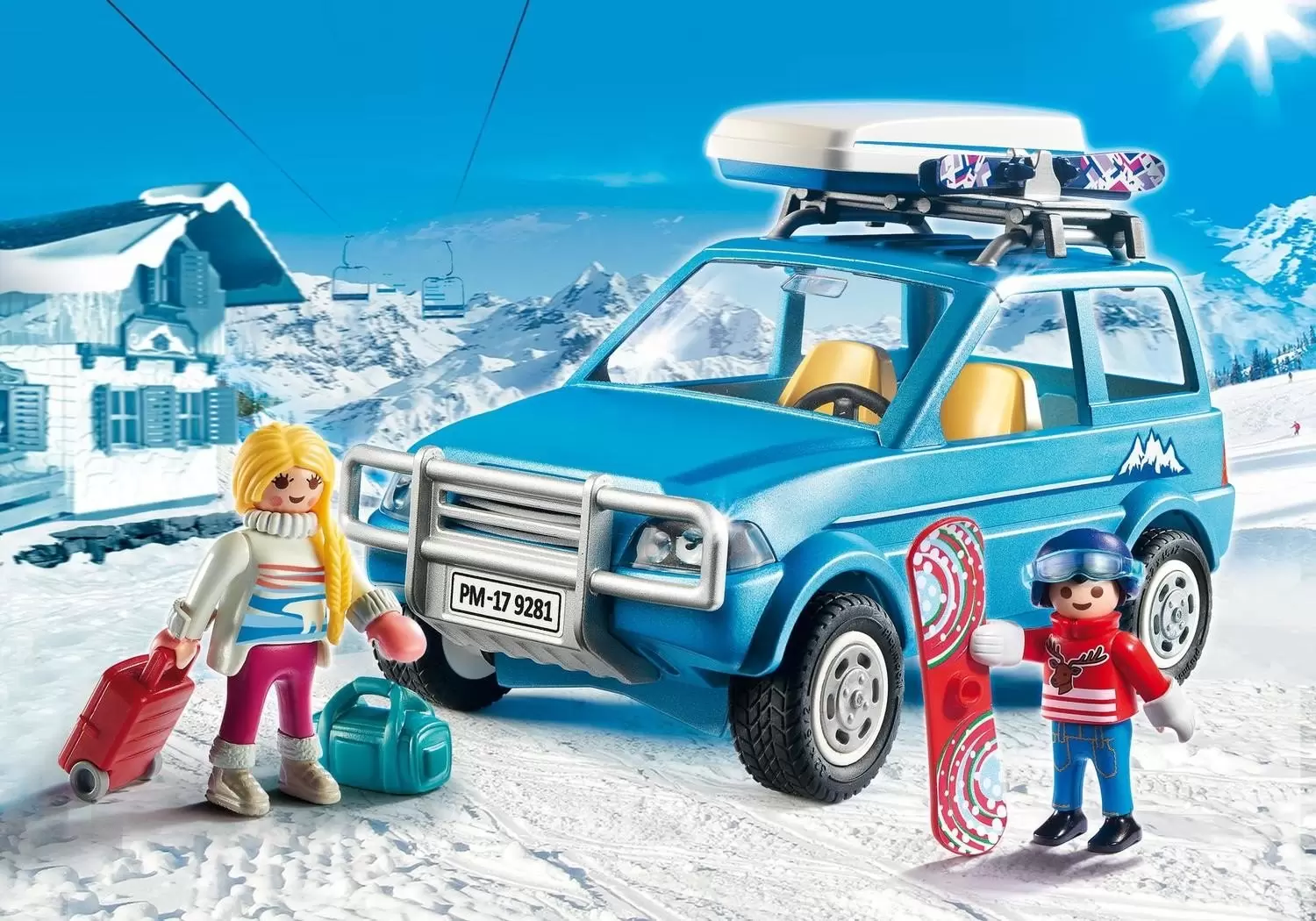 Playmobil Sports d\'hiver - 4x4 avec coffre de toit