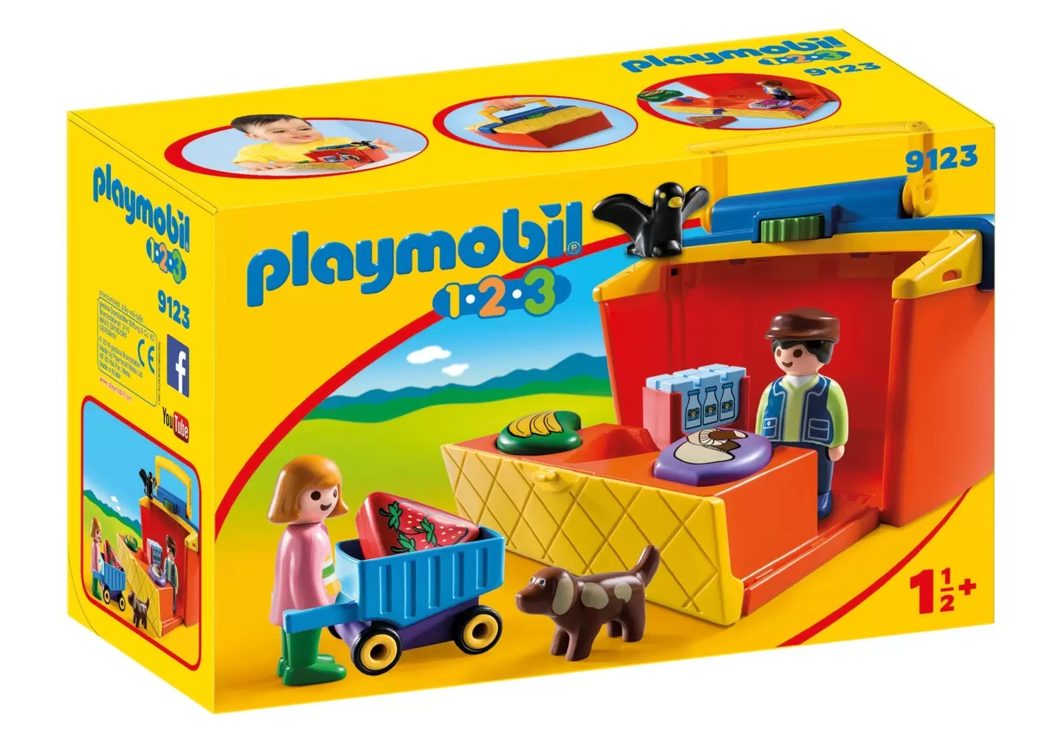 Playmobil 1.2.3 - Transportable market stall