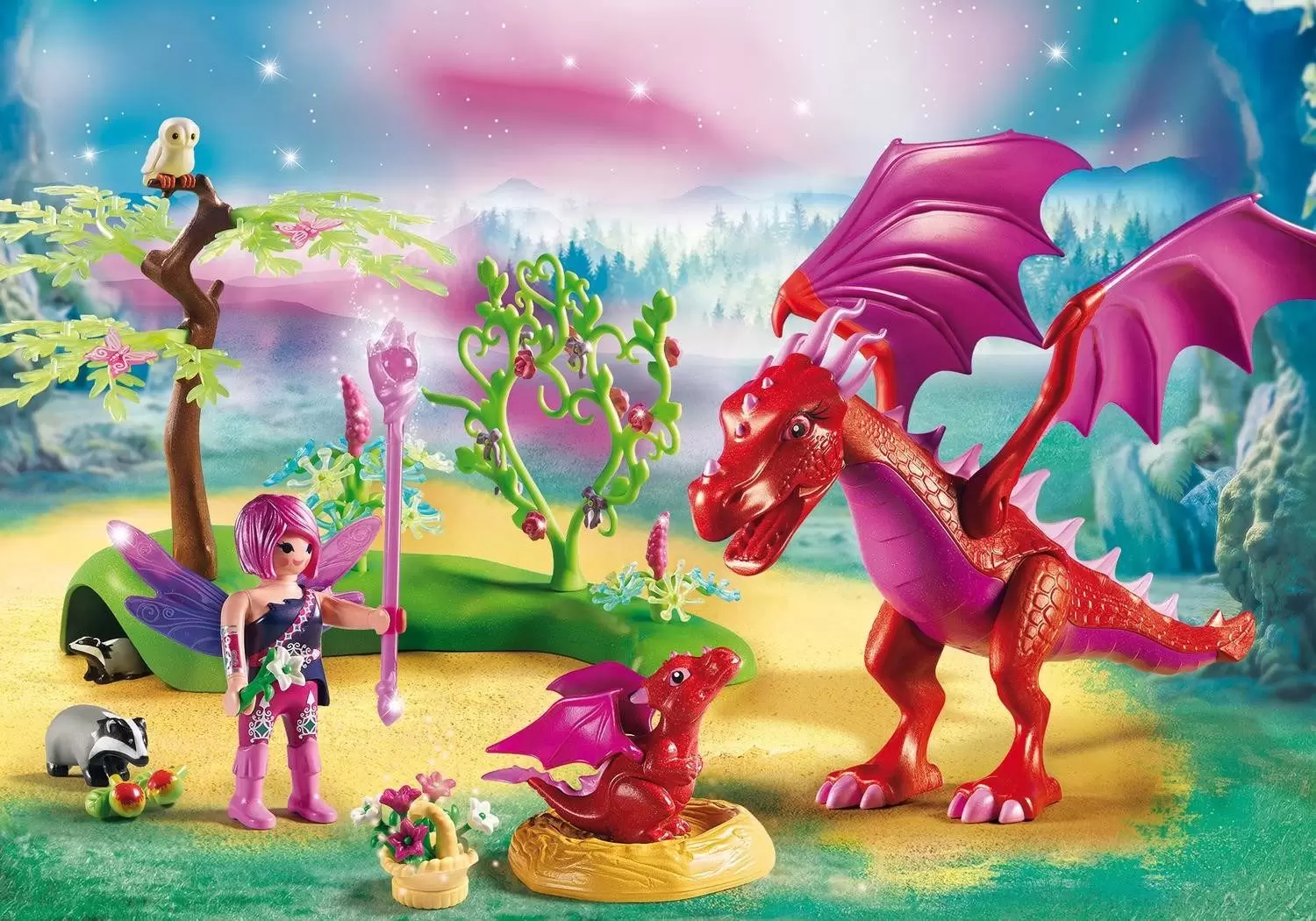 Playmobil Fées - Gardienne des fées avec dragons