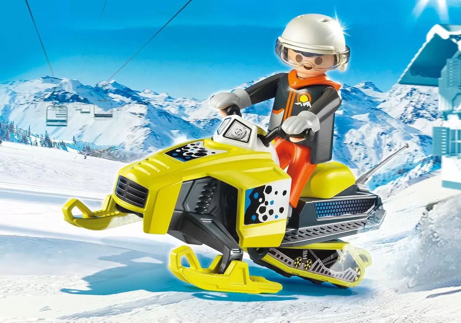 Playmobil Family Fun Les sports d'hiver 9500 Agent avec chasse-neige -  Playmobil - Achat & prix