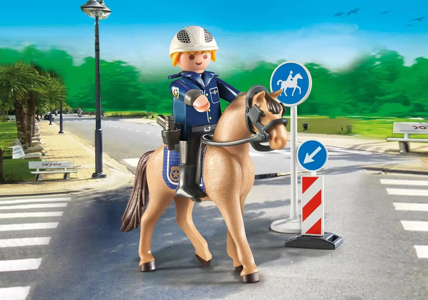 Playmobil Policier - Policier avec cheval