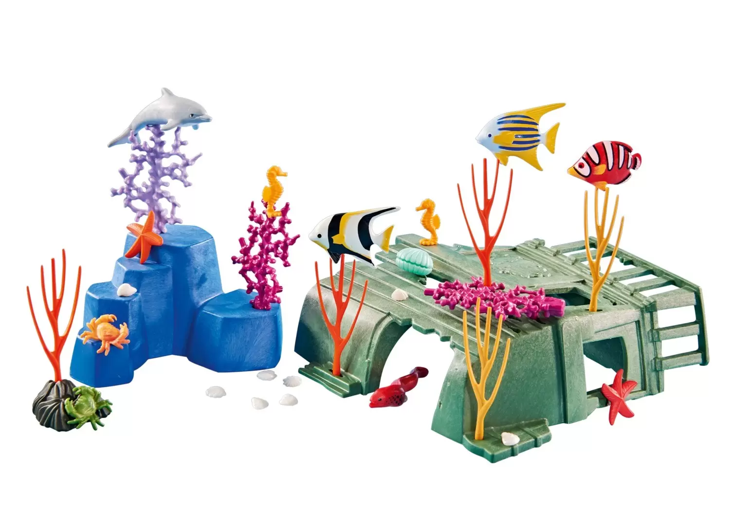 Playmobil Monde sous-marin - Récif de corail avec animaux marins