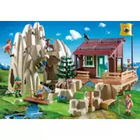 Rock Climbers with Cabin