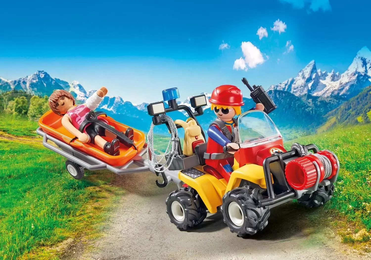 Playmobil à la Montage - Secouriste des montagnes avec quad