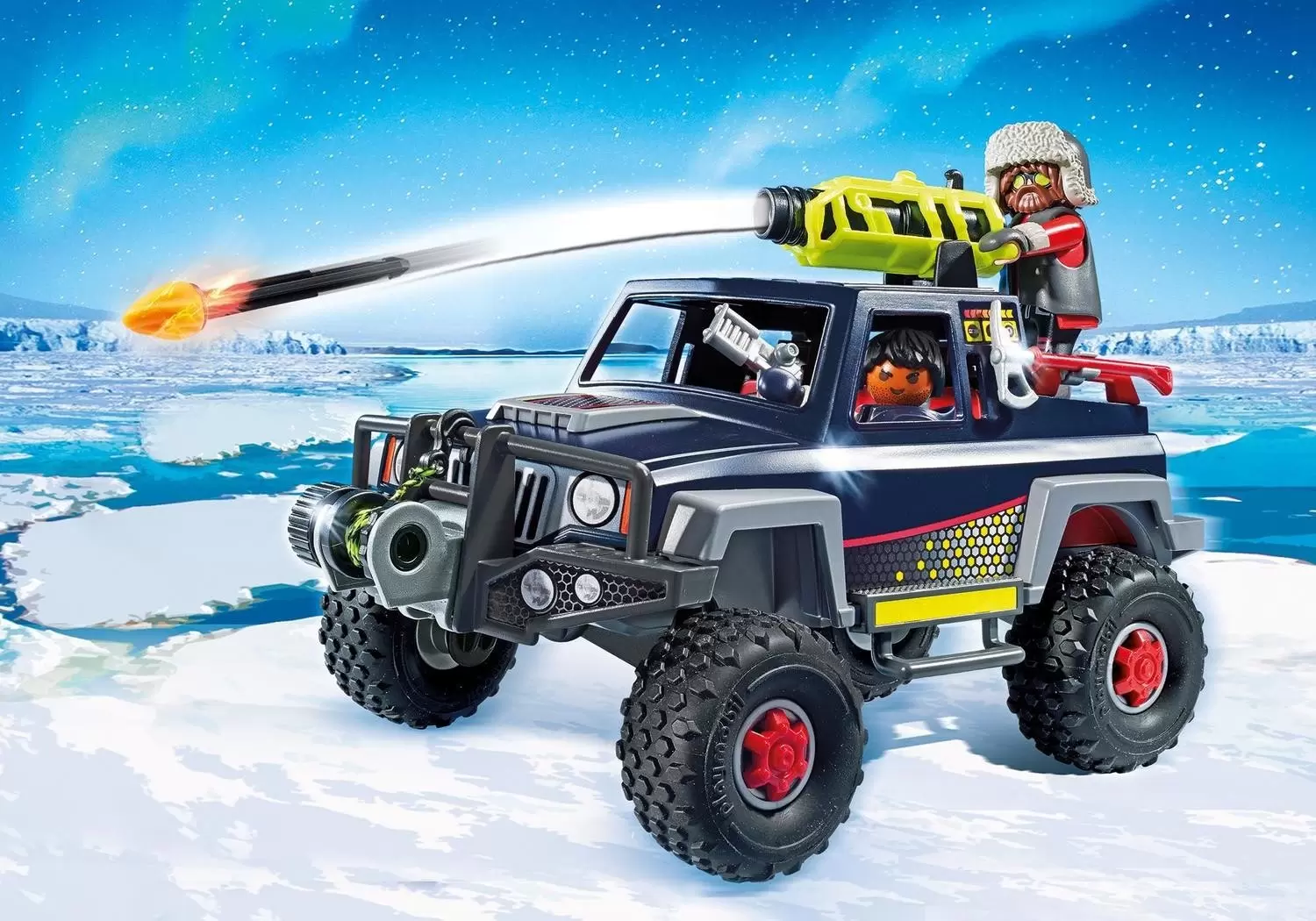 Playmobil Pôle Nord - Véhicule tout terrain avec pirates des glaces