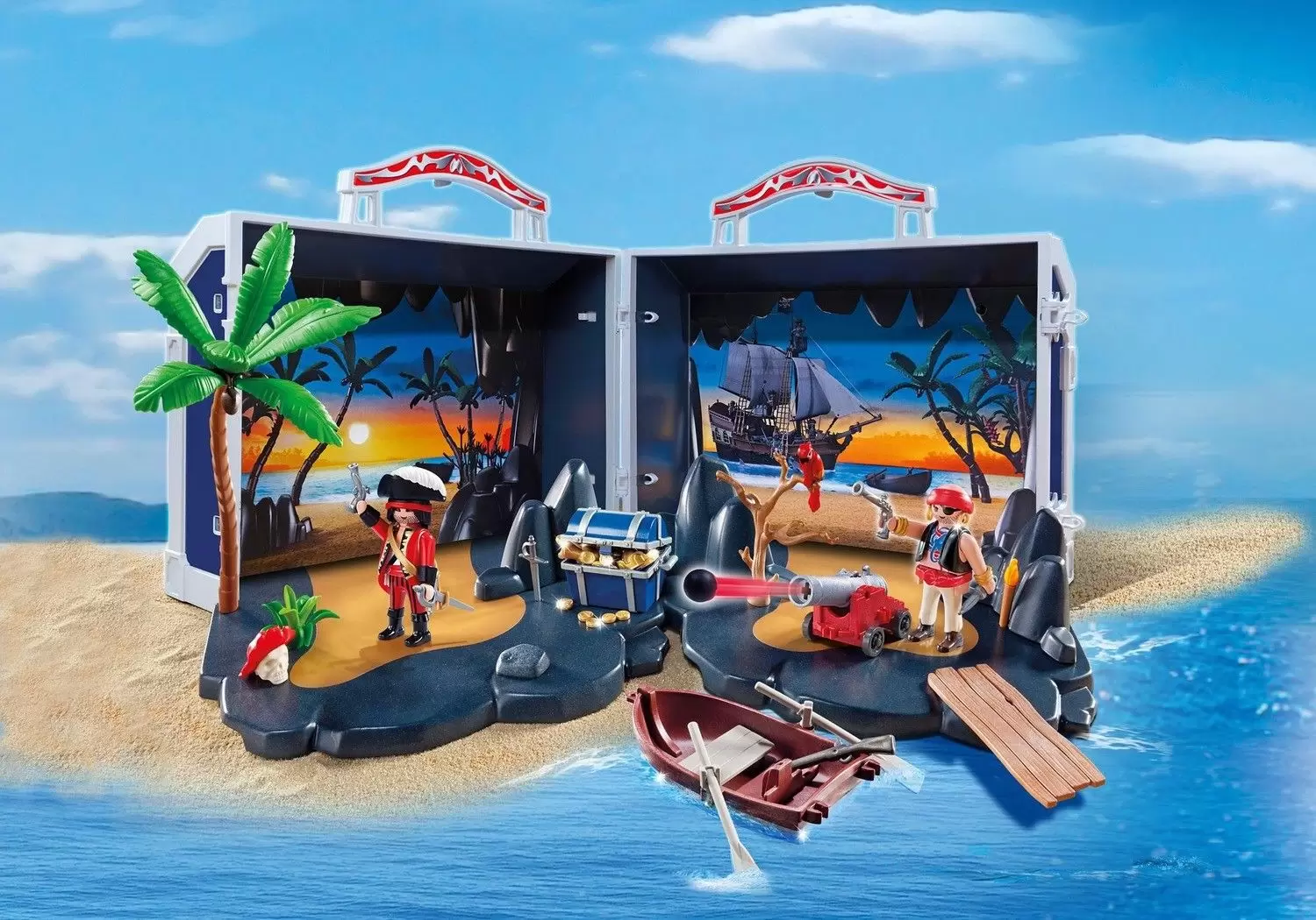 Playmobil Pirates - Ile au trésor des pirates transportable
