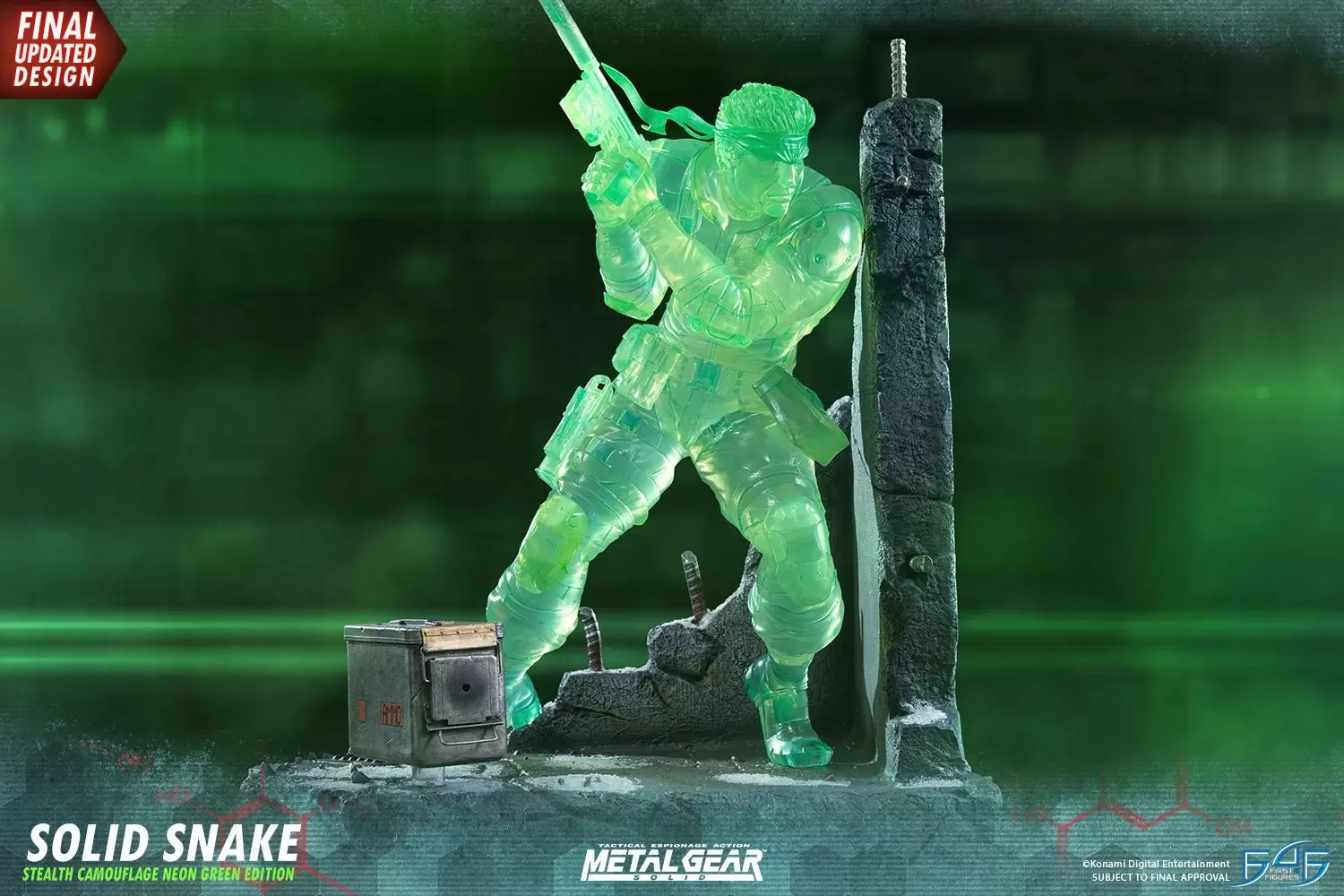 First 4 Figures (F4F) - Solid Snake Stealth Camouflage Neon Green Edition