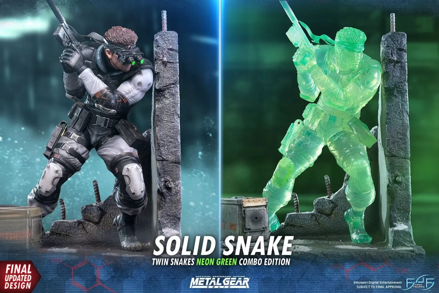 First 4 Figures (F4F) - Solid Snake Twin Snakes Neon Green Combo Edition