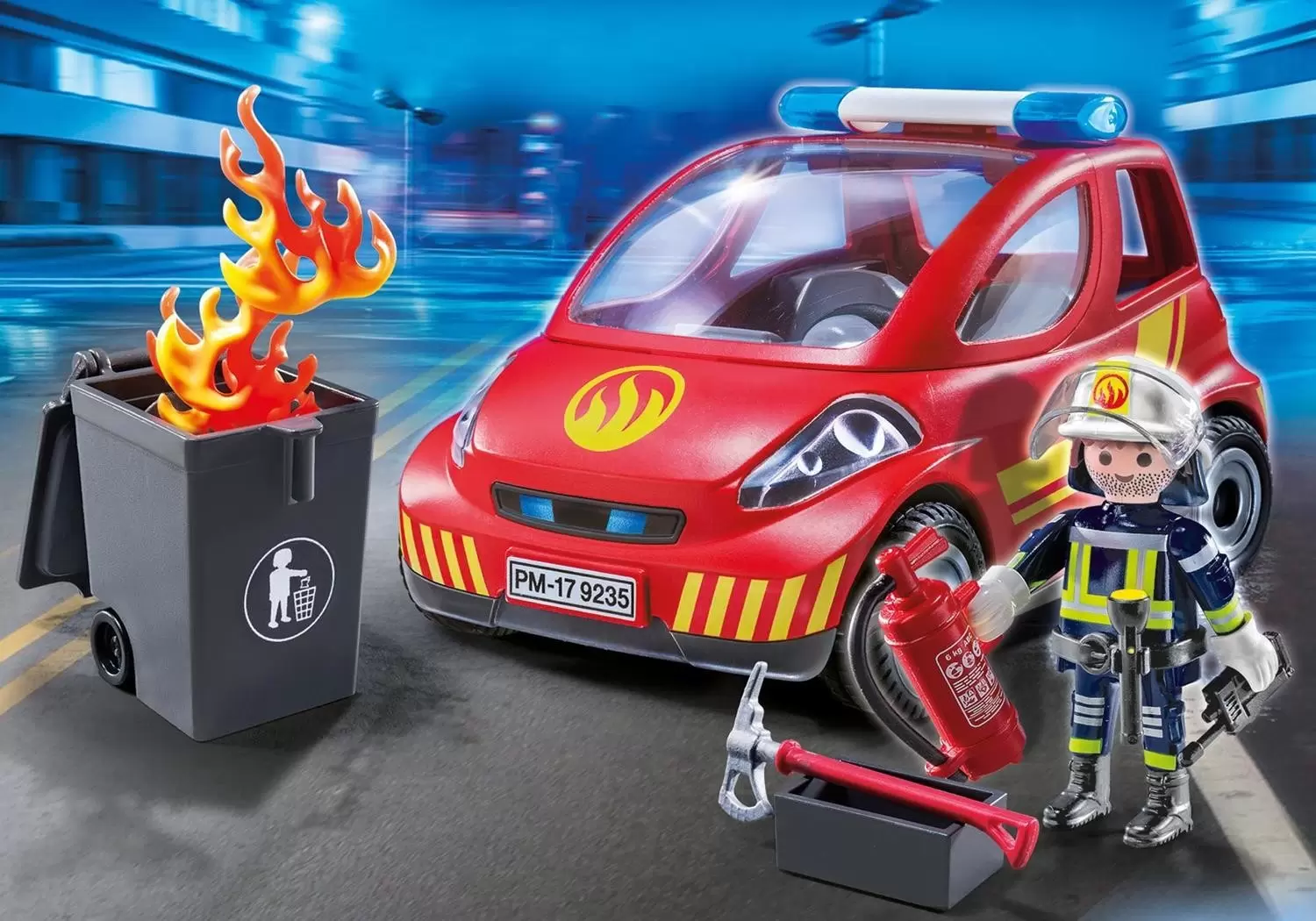Playmobil Pompier - Pompier avec véhicule d\'intervention