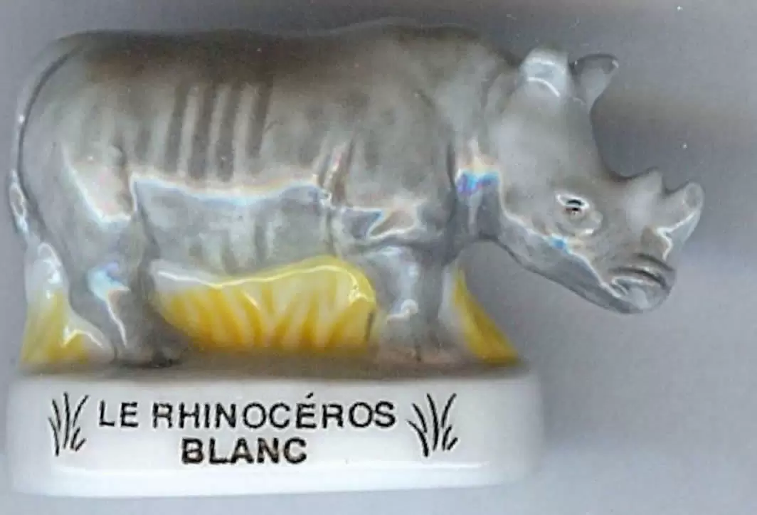 Fèves - Les Animaux de la Savane Edition Atlas - Le Rhinocéros Blanc