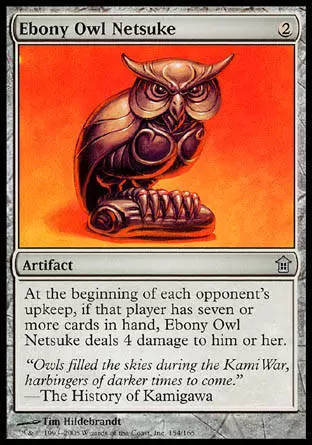 Libérateurs de Kamigawa - Netsuke de hibou en ébène
