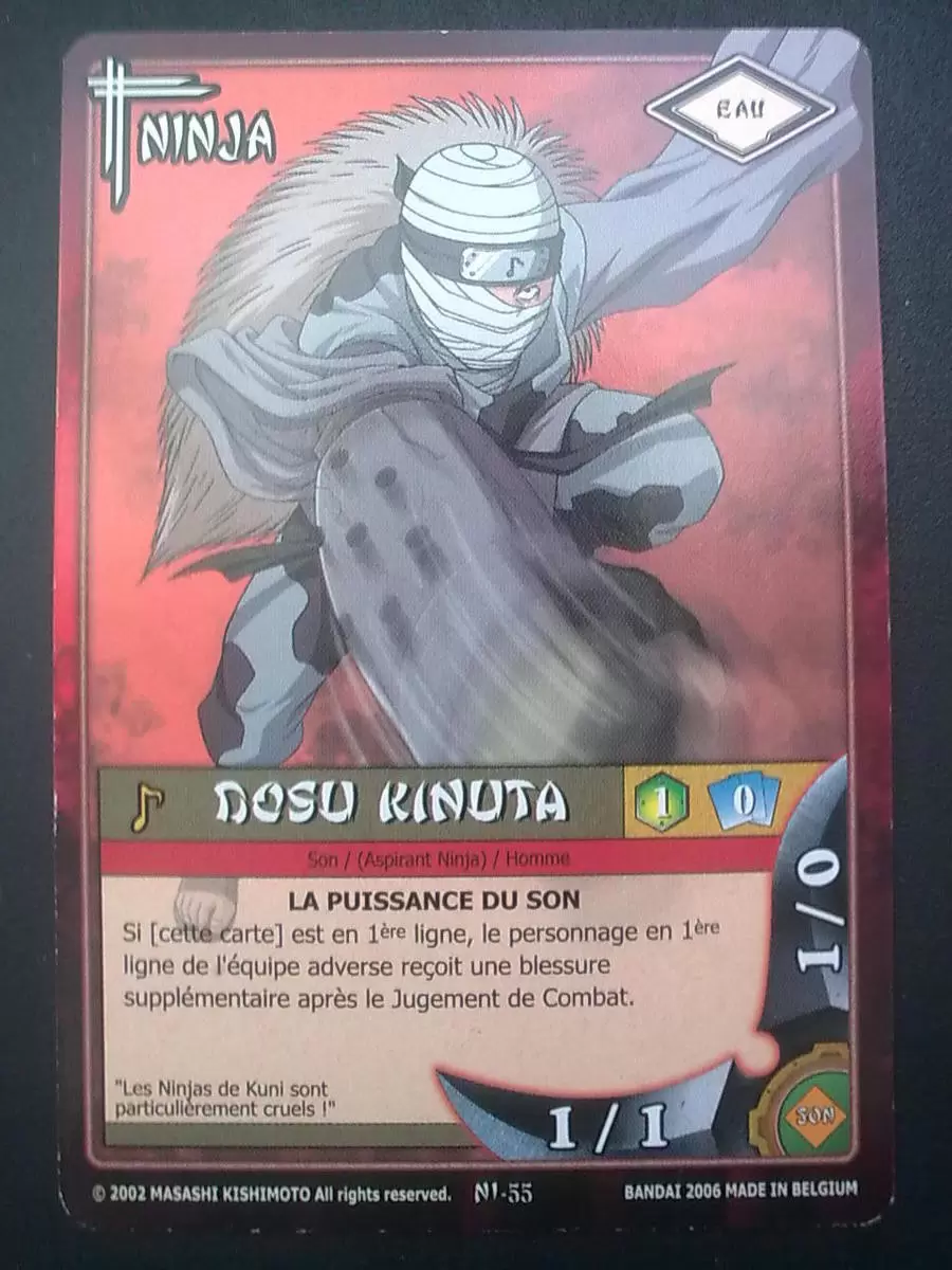 Cartes Naruto Série 01 - Le Pays du Vent - Dosu Kinuta