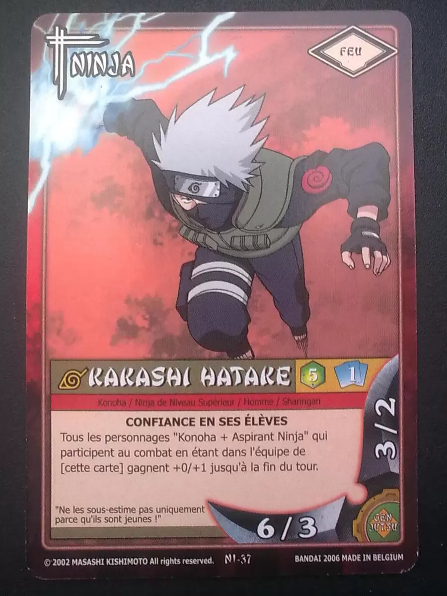 Cartes Naruto Série 01 - Le Pays du Vent - Kakashi Hatake