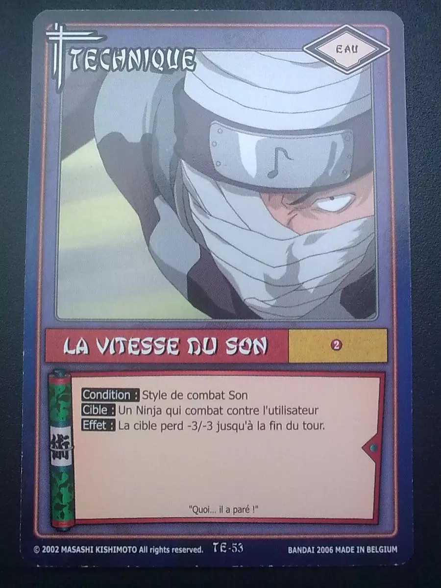 Cartes Naruto Série 01 - La Vitesse Du Son