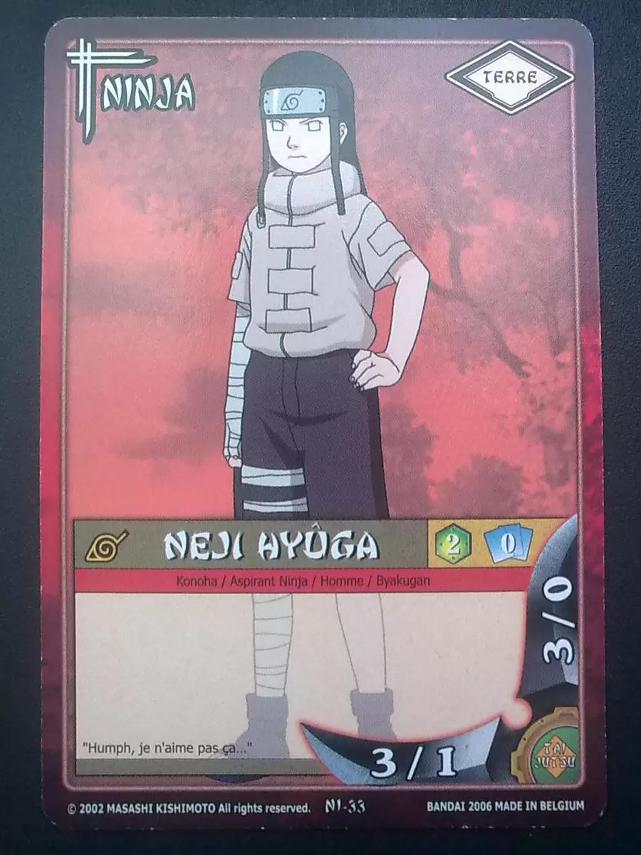 Cartes Naruto Série 01 - Le Pays du Vent - Neji Hyuga