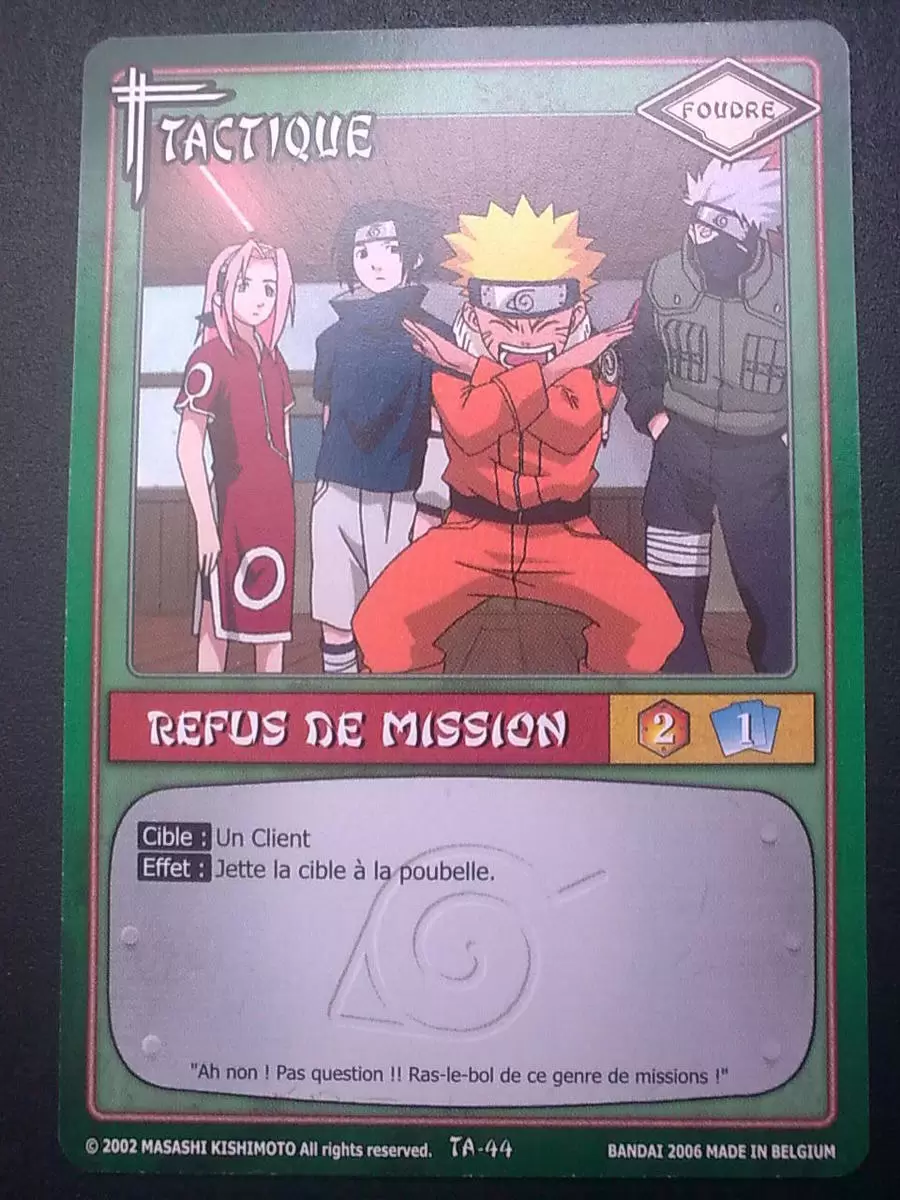 Cartes Naruto Série 01 - Refus de Mission