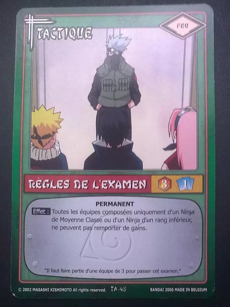 Cartes Naruto Série 01 - Règle de l\'Examen