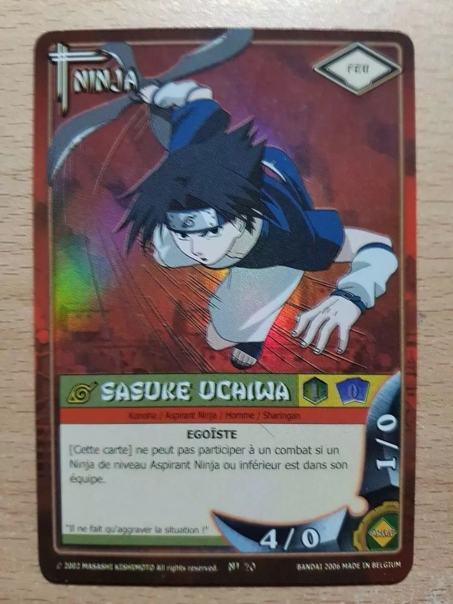 Cartes Naruto Série 01 - Sasuke Uchiwa