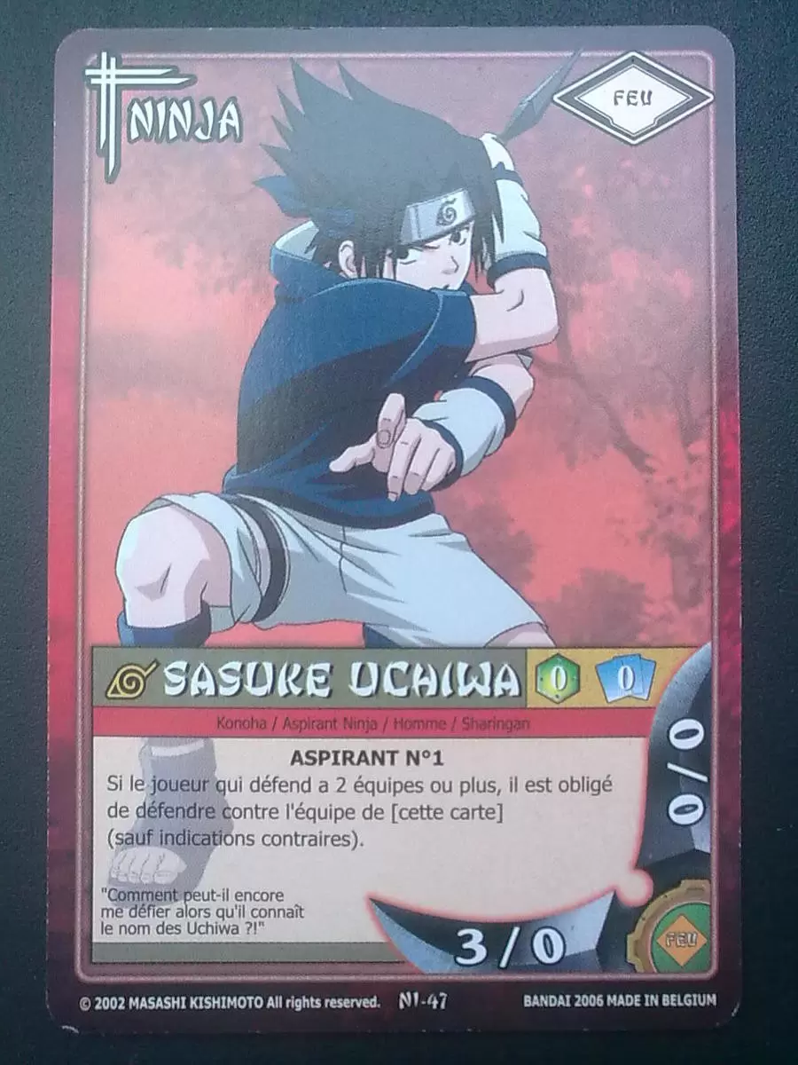 Cartes Naruto Série 01 - Sasuke Uchiwa