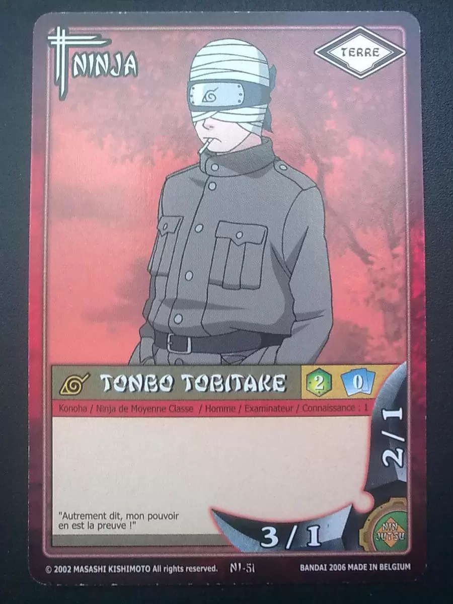 Cartes Naruto Série 01 - Tonbo Tobitake