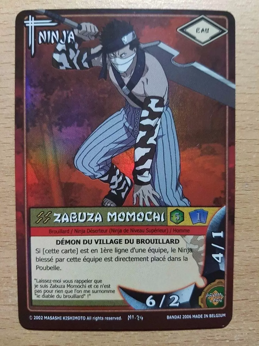 Cartes Naruto Série 01 - Le Pays du Vent - Zabuza Momochi