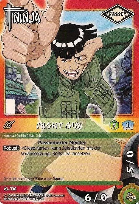 Cartes Naruto Série 02 - Détruire Konoha - Gai Maïto