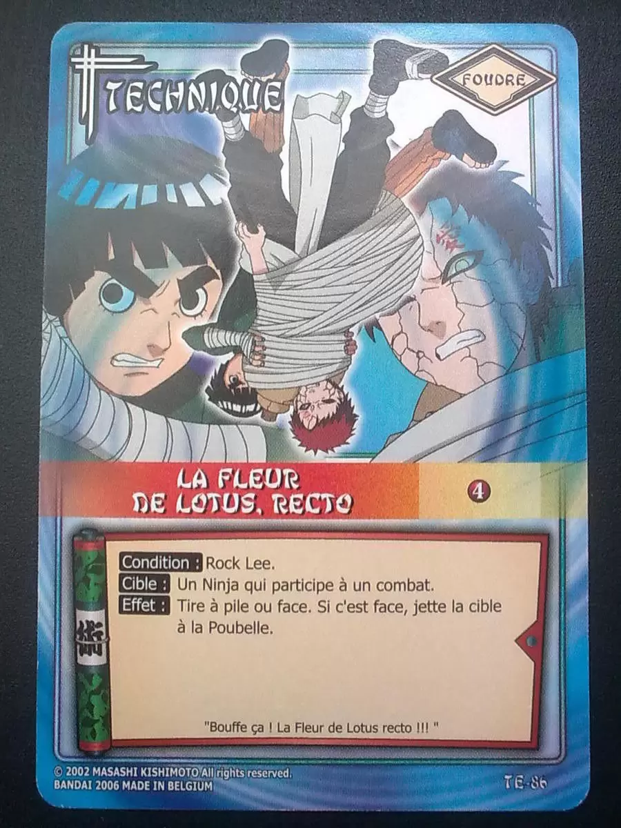 Cartes Naruto Série 02 - La Fleur De Lotus, Recto