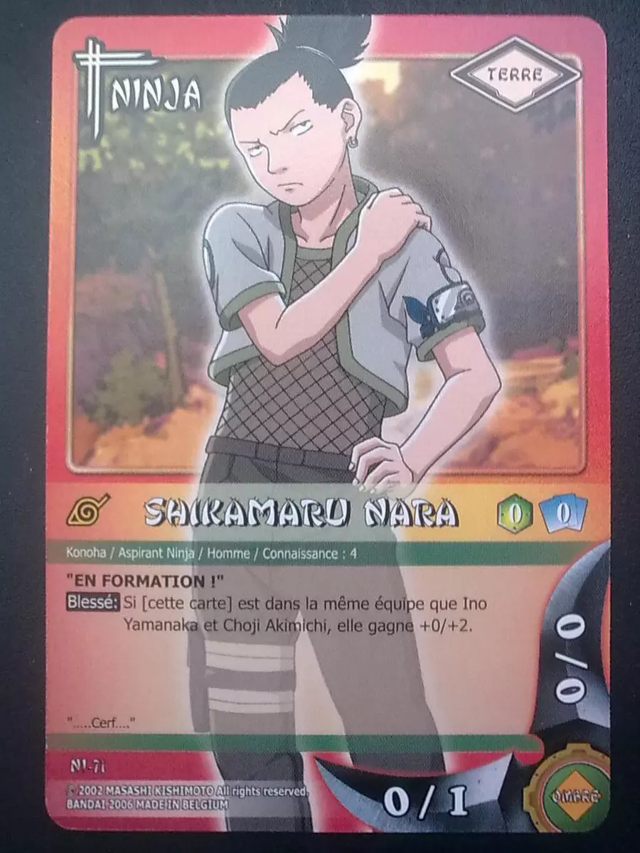 Cartes Naruto Série 02 - Détruire Konoha - Shikamaru Nara