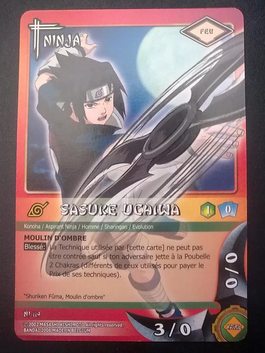 Cartes Naruto Série 03 - Puissances Cachées - Sasuke Uchiwa