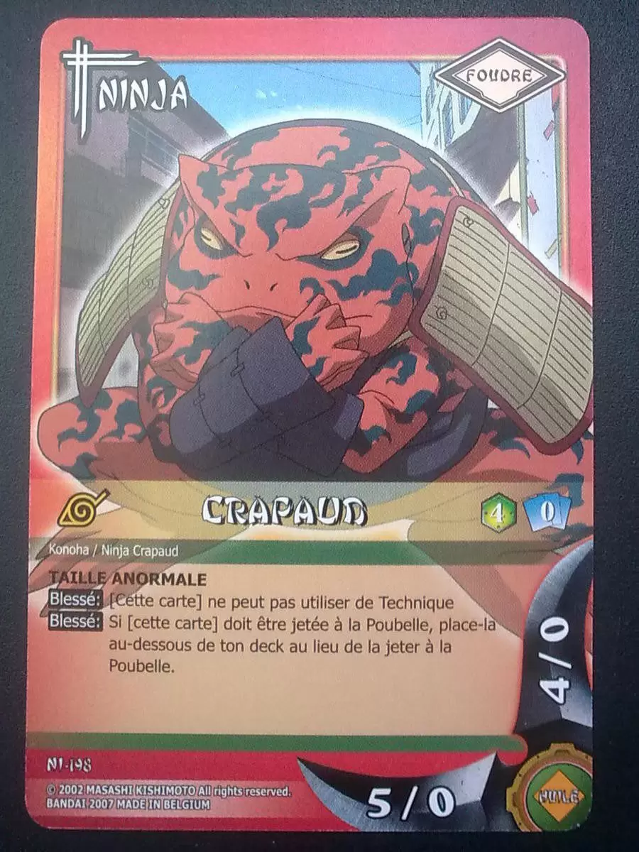 Cartes Naruto Série 04 - L\'Esprit du Sable - Crapaud