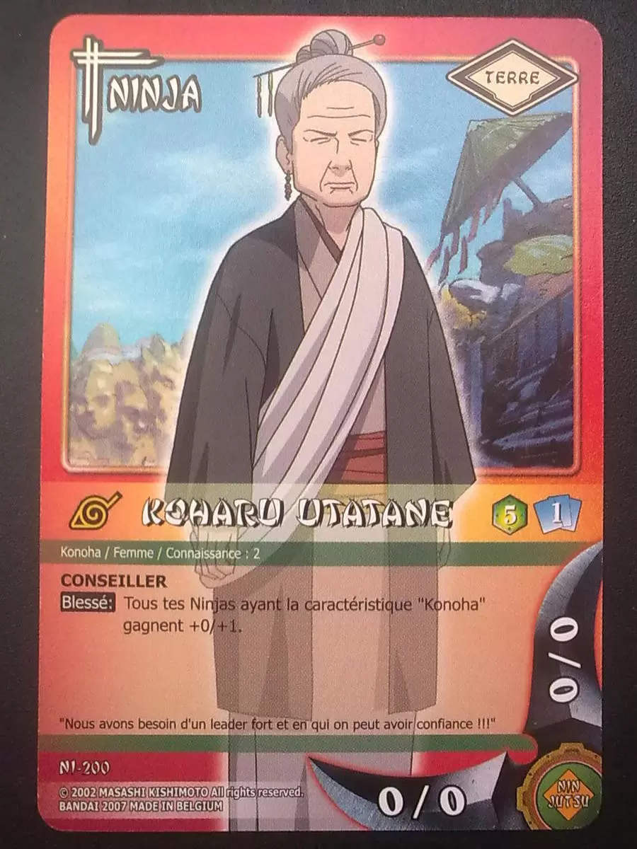 Cartes Naruto Série 04 - L\'Esprit du Sable - Koharu Utatane