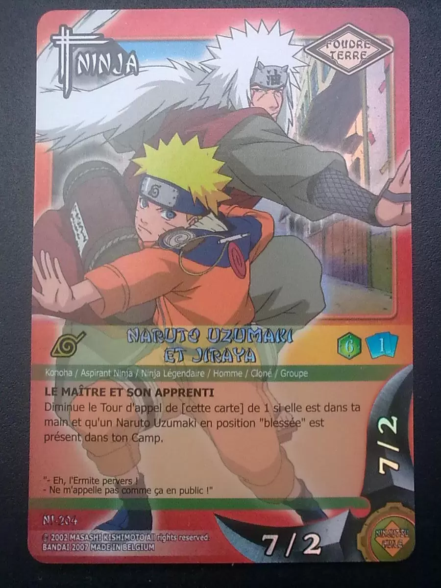 Cartes Naruto Série 04 - Naruto Uzumaki et Jiraya