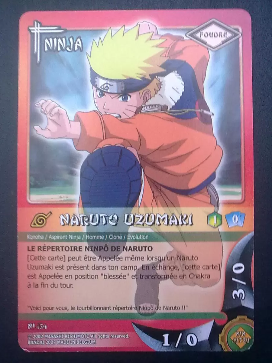 Naruto Uzumaki - Cartes Naruto Série 01 NI-19