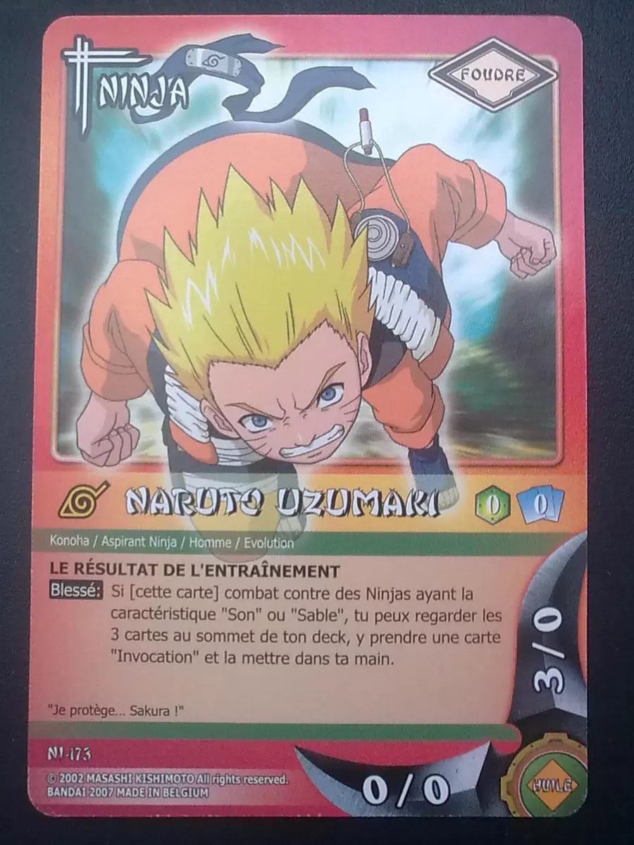 Cartes Naruto Série 04 - L\'Esprit du Sable - Naruto Uzumaki