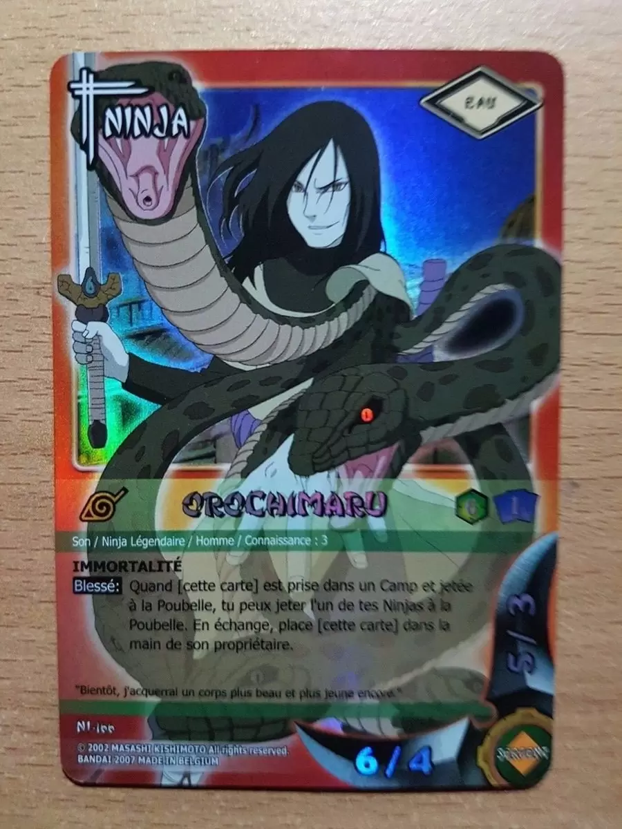 Cartes Naruto Série 04 - L\'Esprit du Sable - Orochimaru