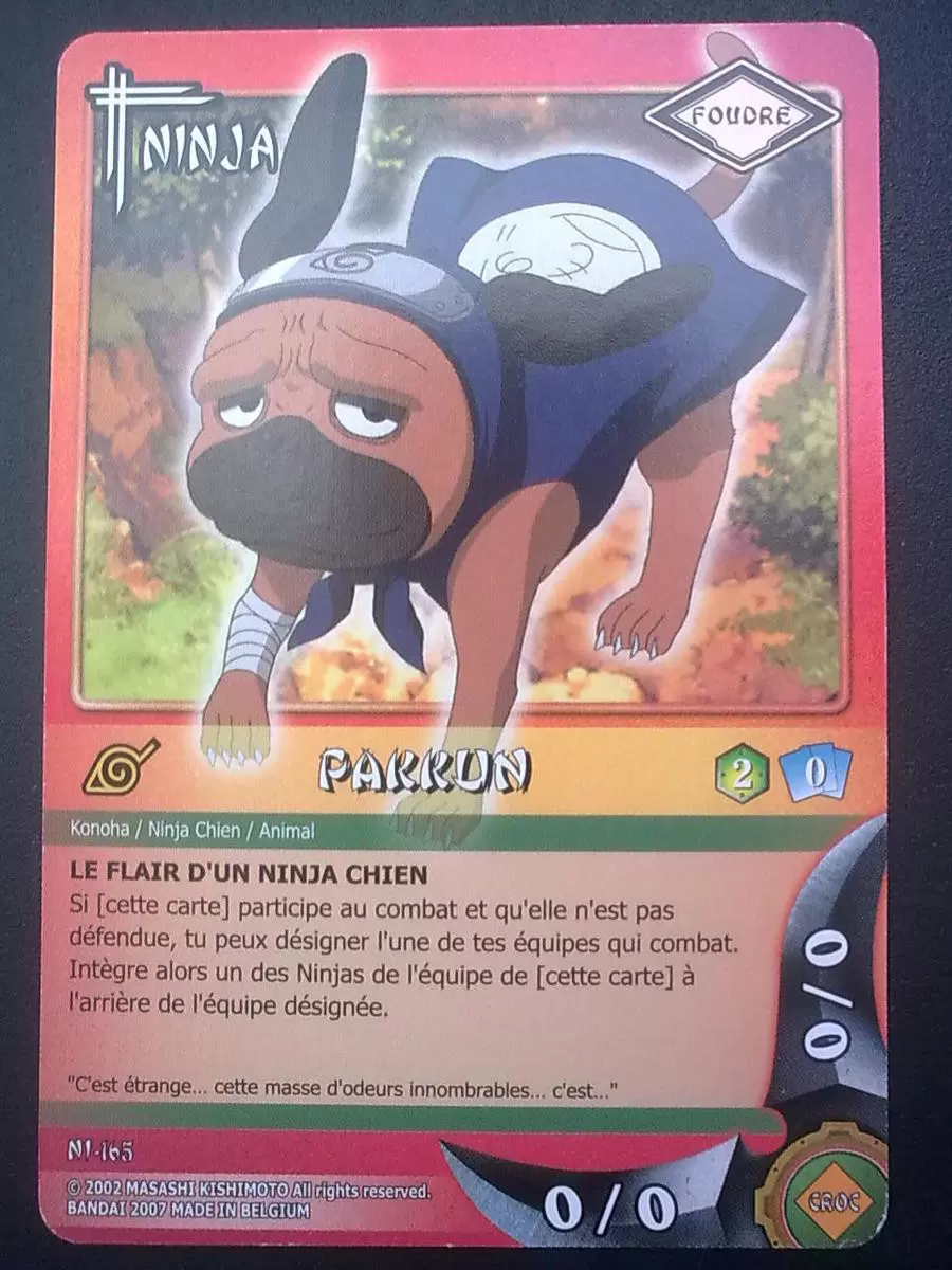 Cartes Naruto Série 04 - L\'Esprit du Sable - Pakkun