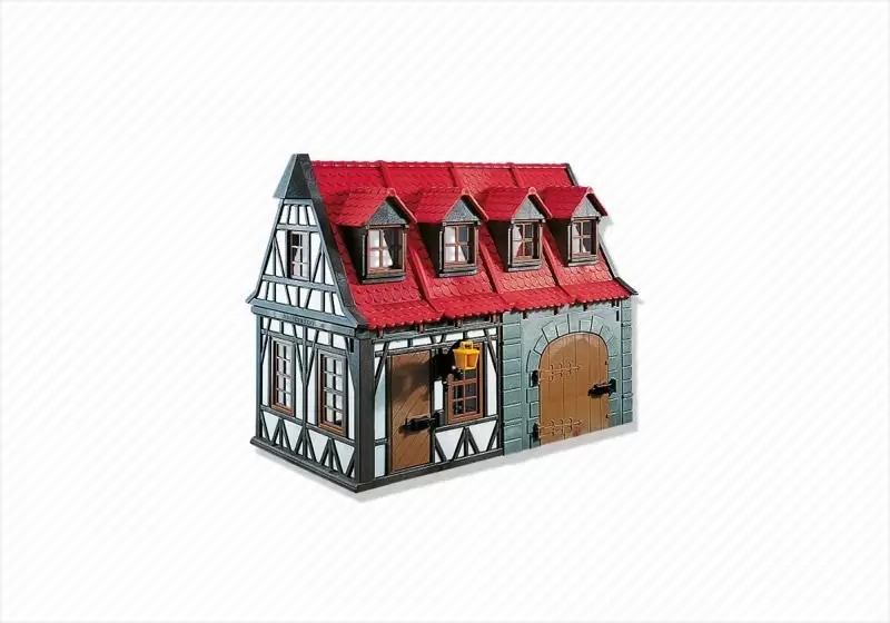 Playmobil Chevaliers - Maison Médiévale Avec Grange