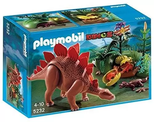Playmobil Dinosaures - Stégosaure et ses Bébés avec Fôret