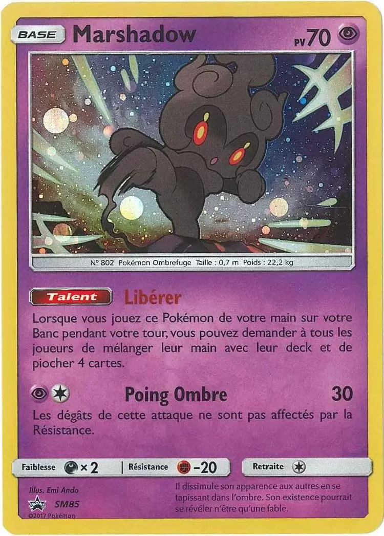 Cartes Promo Black Star Soleil et Lune - Marshadow