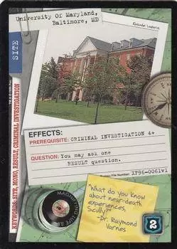 X-files CCG - University Of Maryland, Baltimore, MD