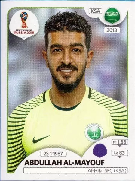 FIFA World Cup Russia 2018 - Abdullah Al-Mayouf - Saudi Arabia