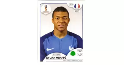 Kylian Mbappe # 193 France Rookie Team Sticker FIFA World Cup 2018 Russia Paris 