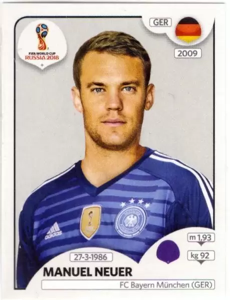 FIFA World Cup Russia 2018 - Manuel Neuer - Germany