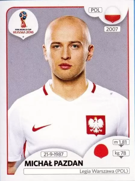FIFA World Cup Russia 2018 - Michał Pazdan - Poland