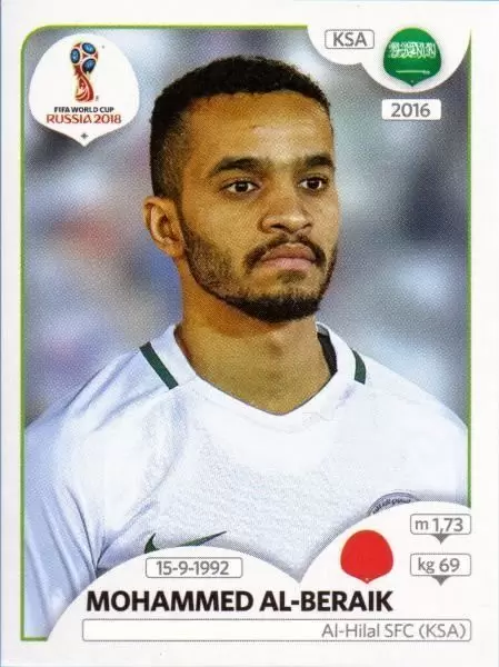 FIFA World Cup Russia 2018 - Mohammed Al-Beraik - Saudi Arabia
