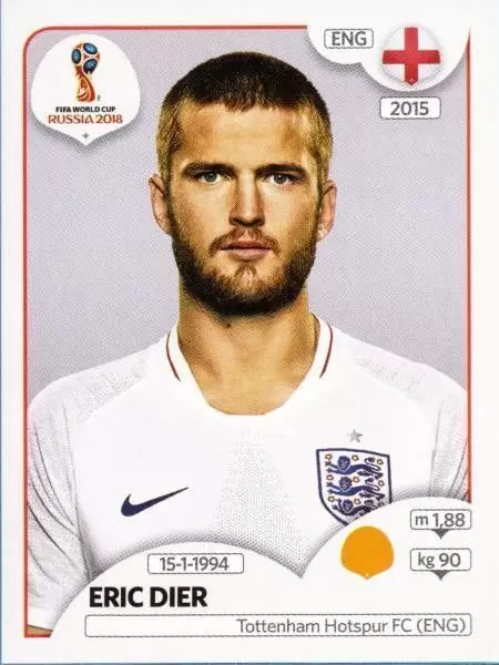 FIFA World Cup Russia 2018 - Eric Dier - England