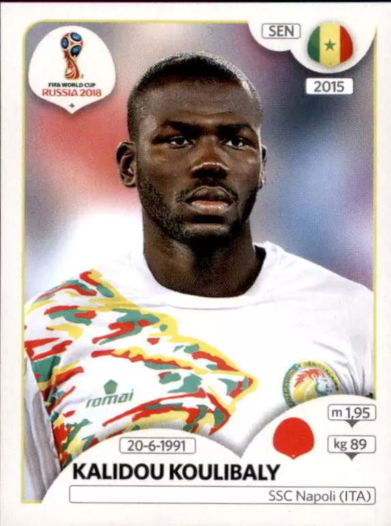 Kalidou Koulibaly Senegal Fifa World Cup Russia 18 Sticker 617