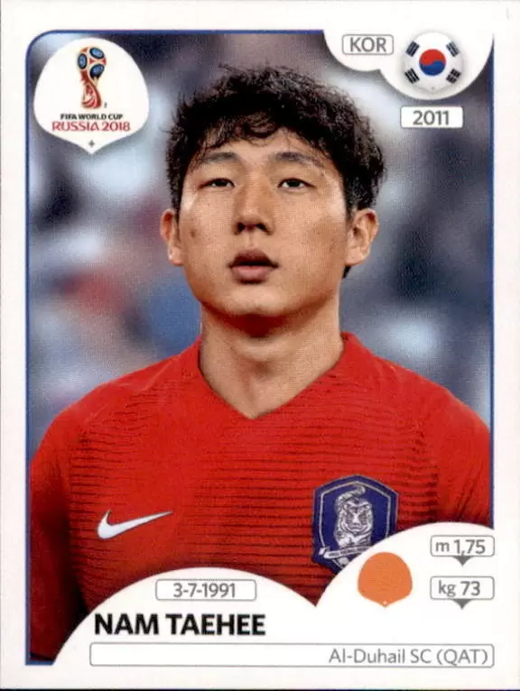 FIFA World Cup Russia 2018 - Nam Taehee - Korea Republic